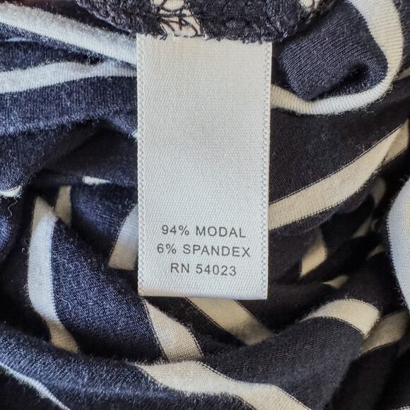 Banana Republic Navy & White Striped Twist Strap Sweetheart Tank Blouse, Medium - Picture 9 of 10